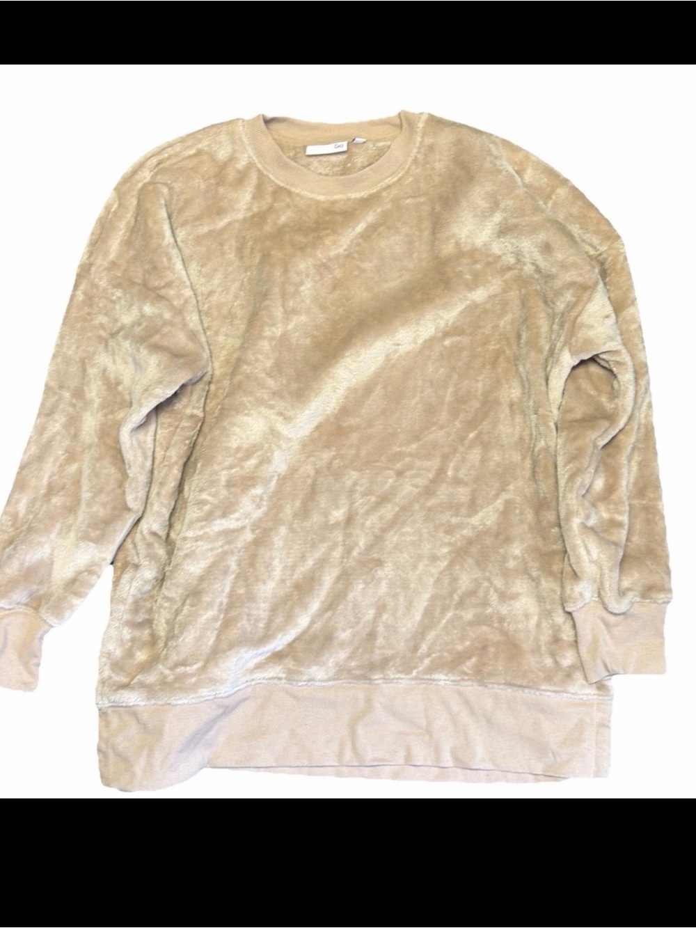 SO Clothing Women’s Fleece Lined Pullover Sweatshirt Taupe Size Medium
